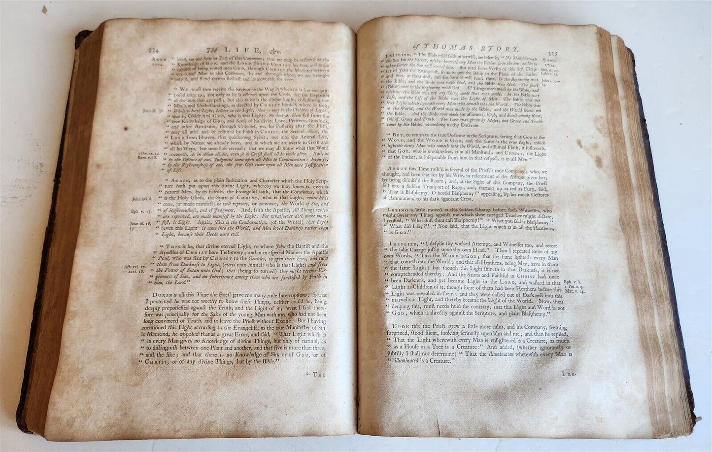 1747 QUAKERS HISTORY antique FOLIO A Journal of Life of Thomas Story IN ENGLISH