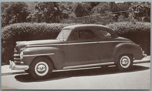 1947 PLYMOUTH CLUB COUPE VINTAGE POSTCARD