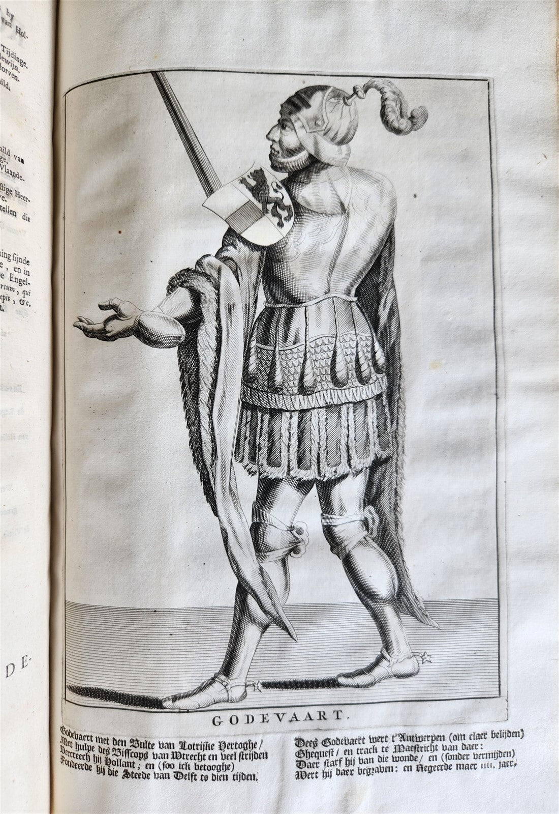 1699 CHRONICLE of COUNTS of HOLLAND antique ILLUSTRATED FOLIO vellum bound