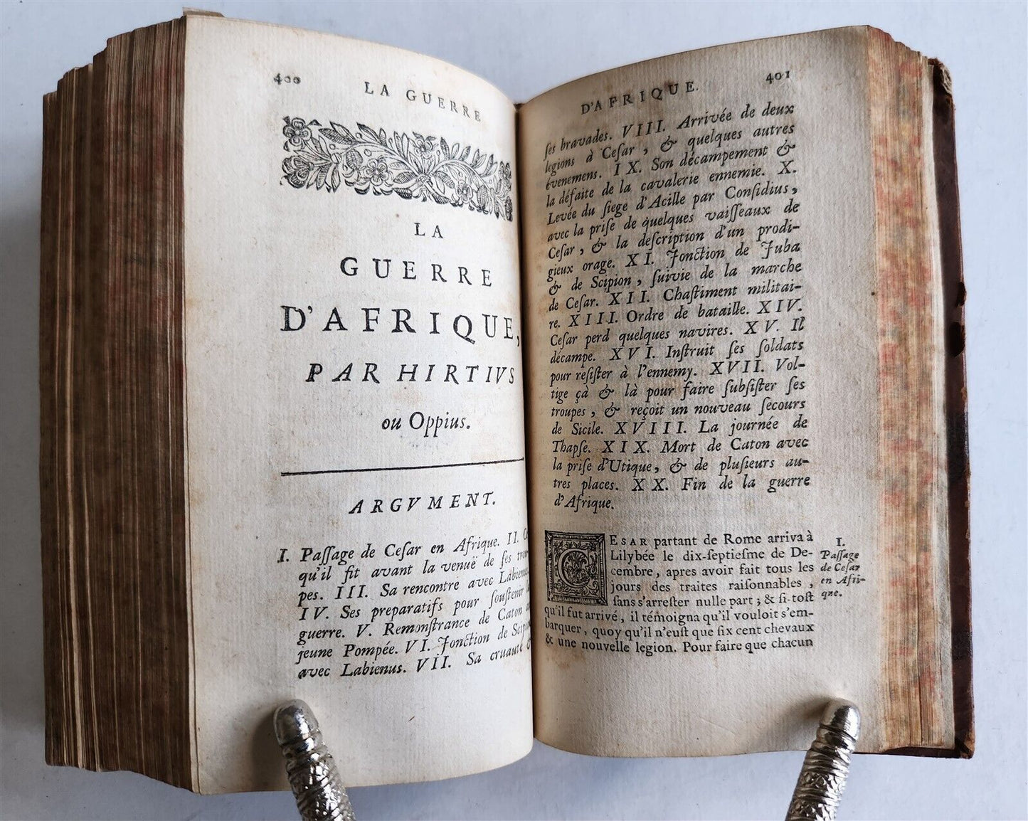 1670 IULIUS CAESAR antique ILLUSTRATED Les Commentaires de Cesar