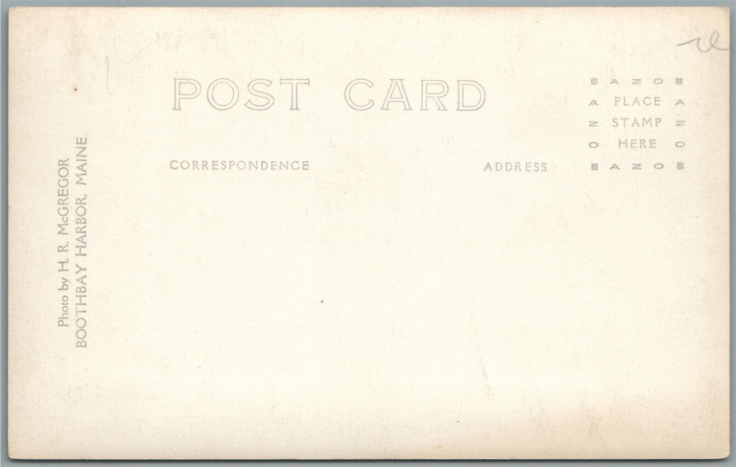 BOOTH BAY HARBOR ME ANTIQUE REAL PHOTO POSTCARD RPPC