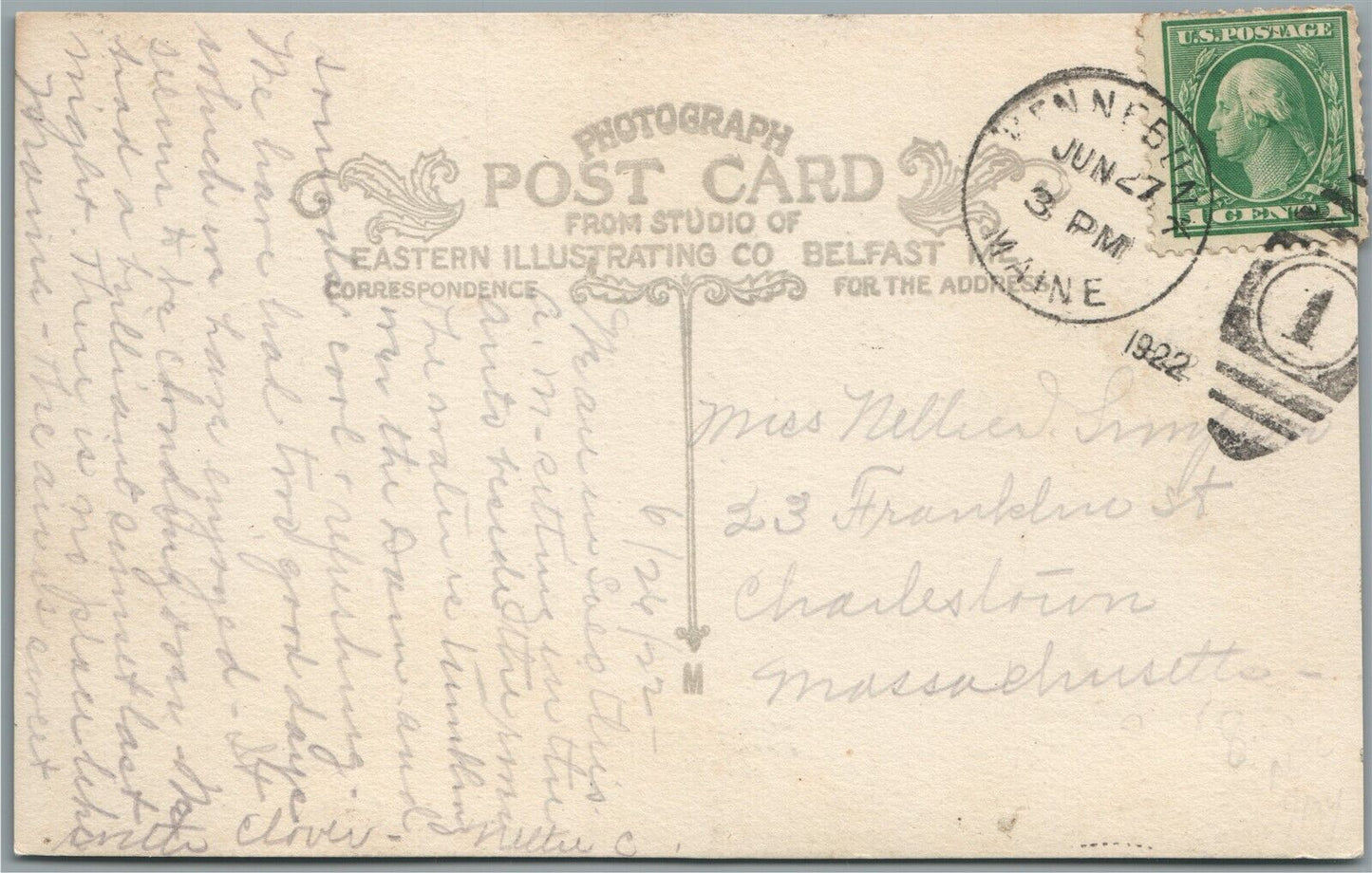 KENNEBUNK ME OLD STORE MANSION ANTIQUE REAL PHOTO POSTCARD RPPC