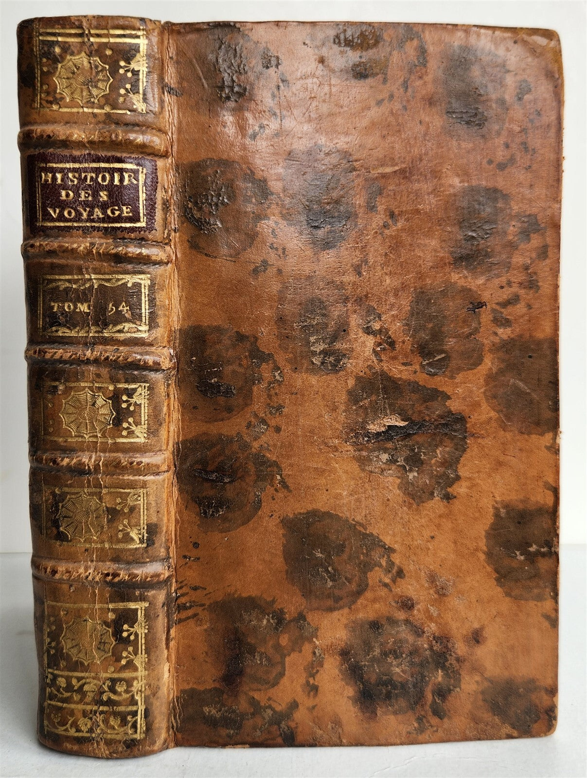 1758 HISTOIRE des VOYAGES antique vol.54 illustrated BRAZIL SAN SALVADOR GUYANA