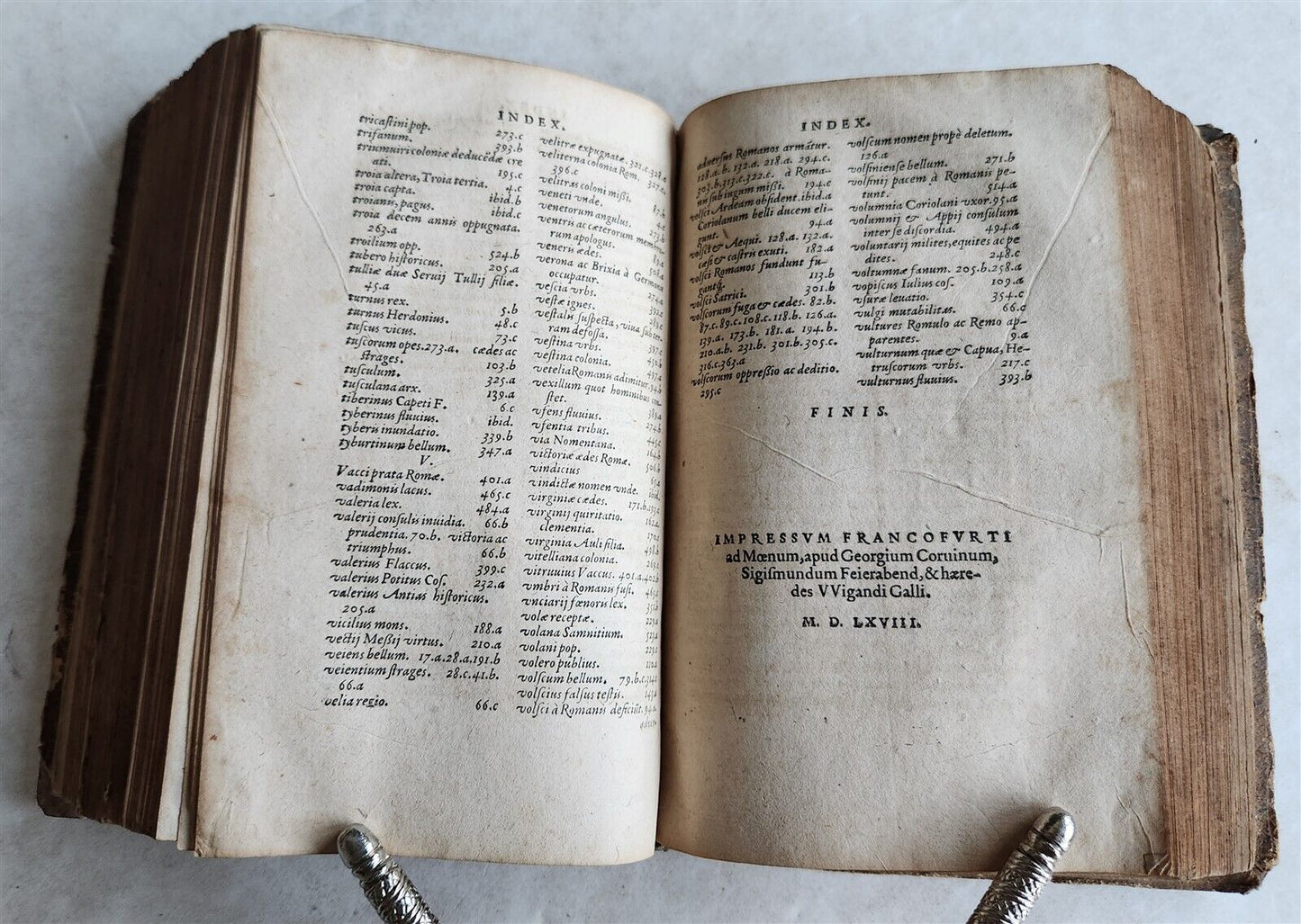1568 ROMAN HISTORY by LIVY in LATIN antique PIGSKIN BINDING 16th CENTURY