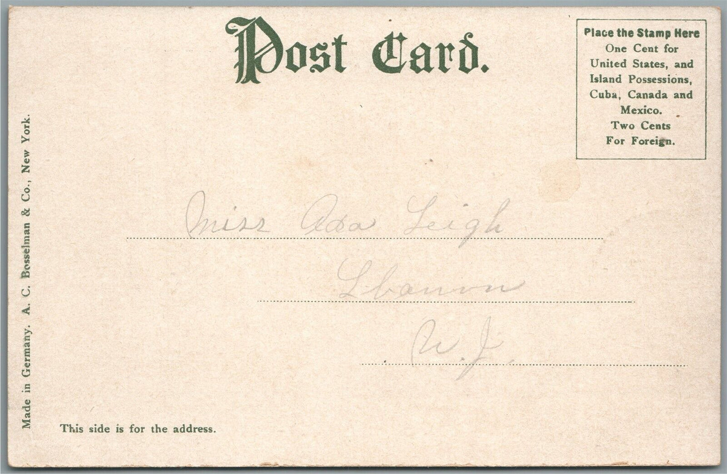 SOMERVILLE NJ RAILROAD STATION RAILWAY DEPOT ANTIQUE POSTCARD