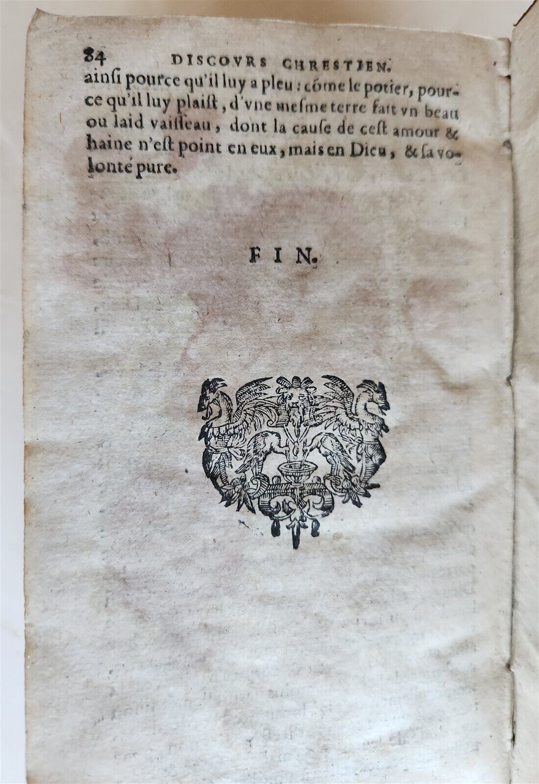 1623 French neo-skepticism by PIERRE CHARRON antique DECORATIVE BINDING