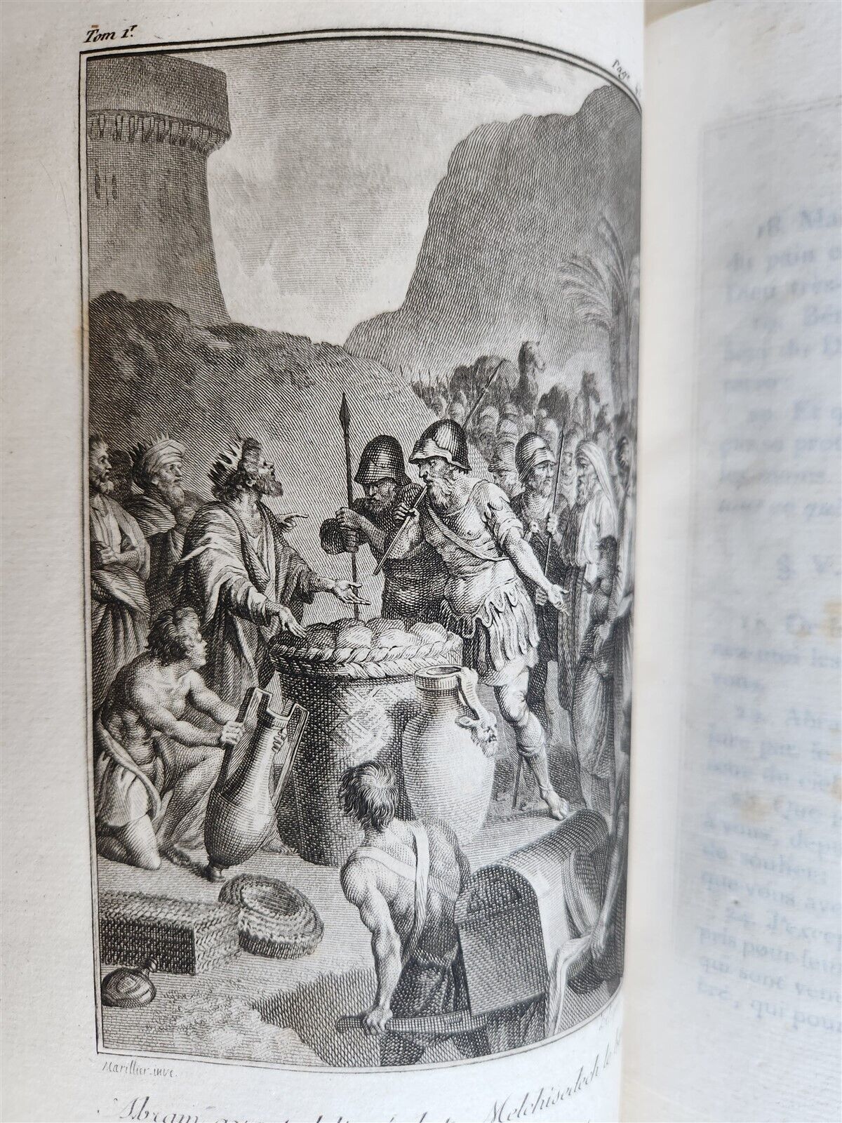 1789 BIBLE in FRENCH ILLUSTRATED w/ 300 PLATES 12 VOLUMES SET antique