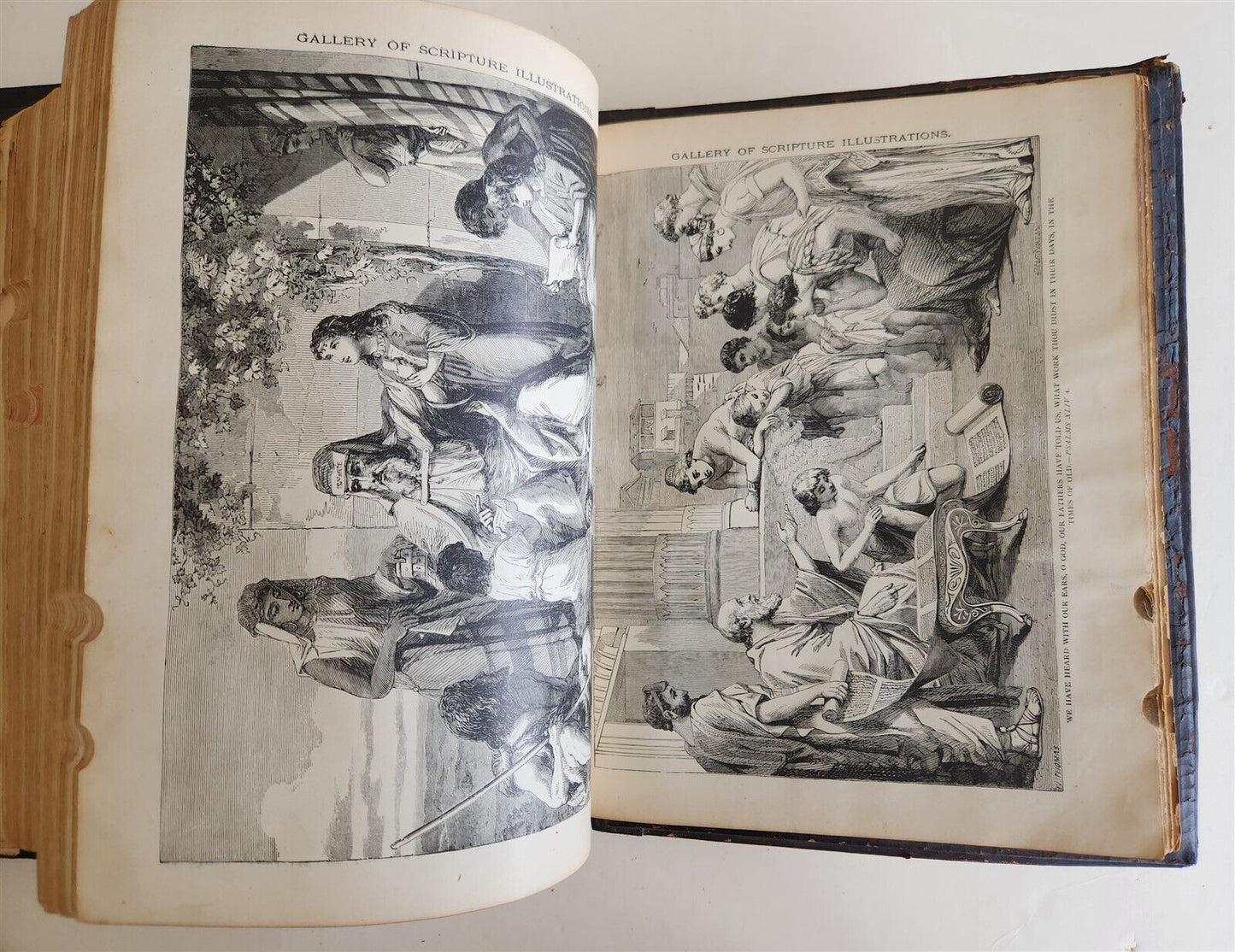 1870s BIBLE SALESMAN SAMPLE RARE antique AMERICANA ILLUSTRATED FOLIO G. DORE