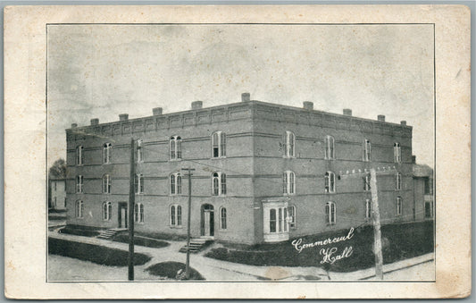 VALPARAISO IN COMMERCIAL HALL ANTIQUE POSTCARD