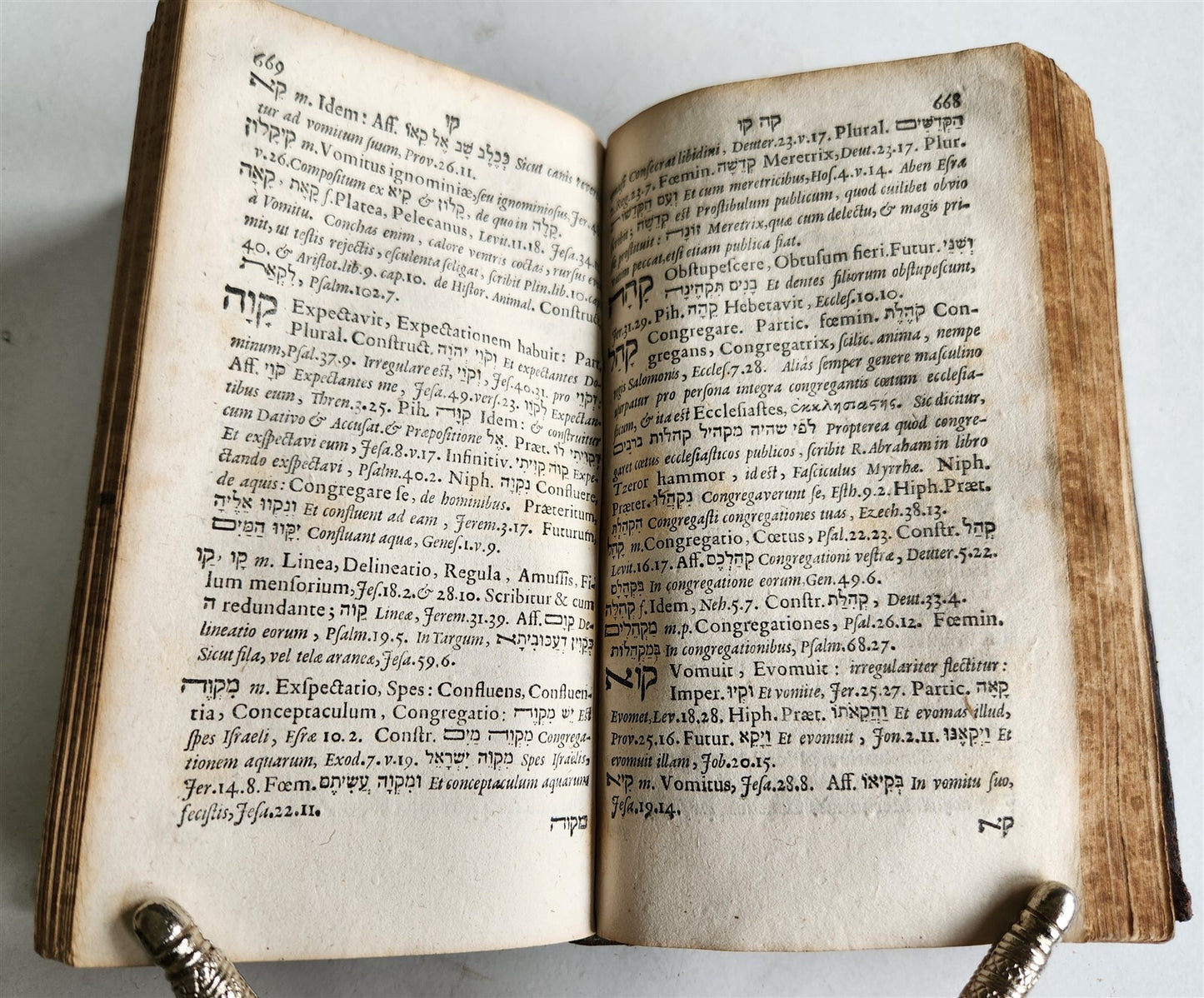 1676 LEXICON HEBRAICUM & CHALDAICUM antique by Johannis Buxtorf Judaica