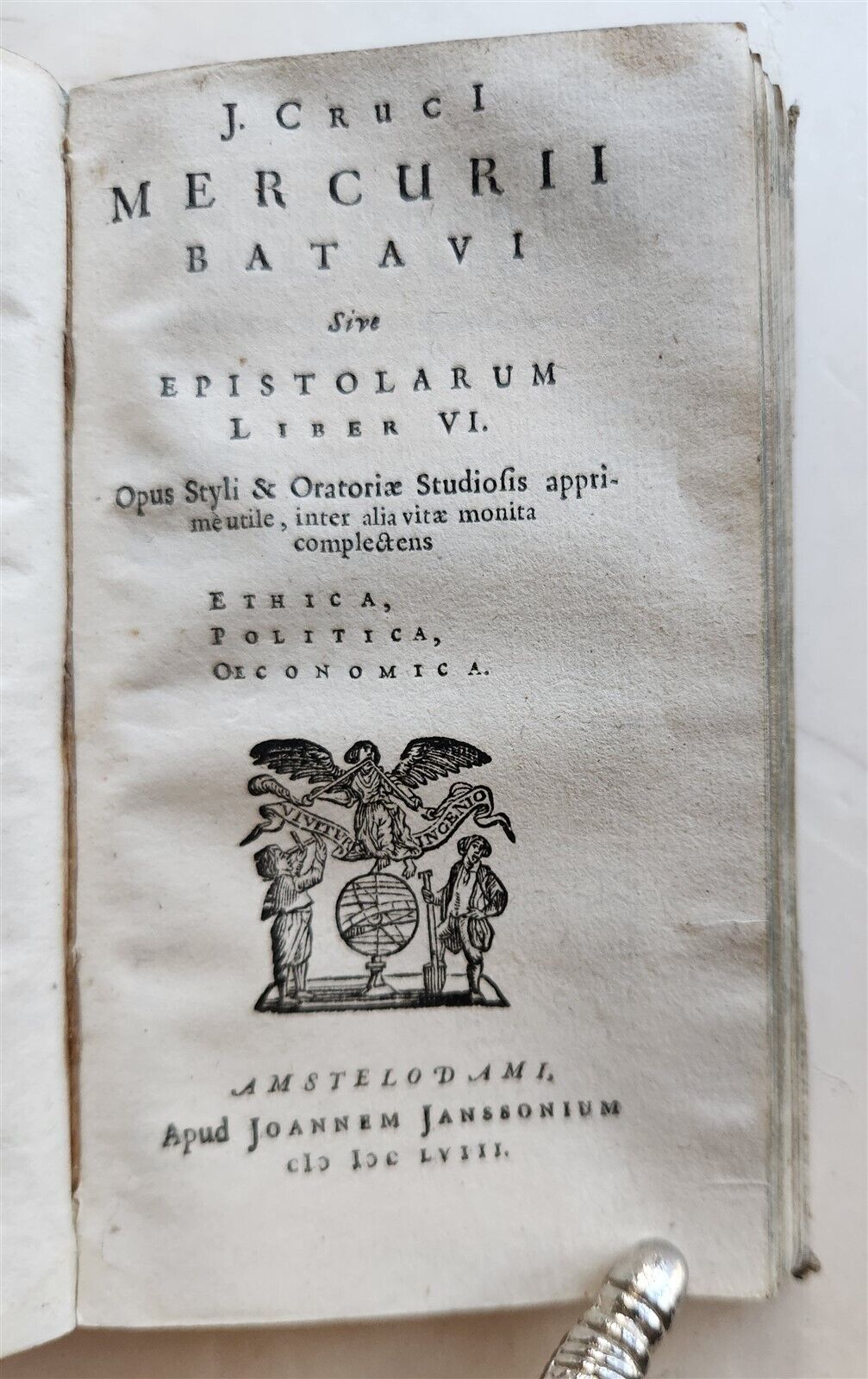 1654 Mercurius Batavus sive Epistolarum by J. Crucius antique