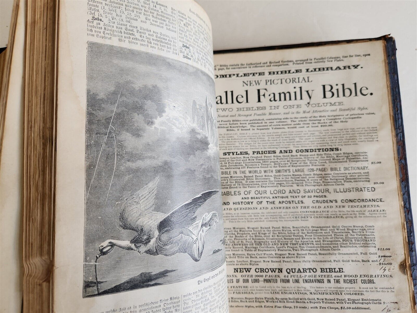 1870s BIBLE SALESMAN SAMPLE RARE antique AMERICANA ILLUSTRATED FOLIO G. DORE