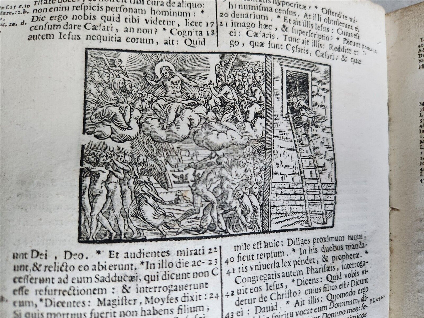 1697 BIBLE ILLUSTRATED antique VELLUM BOUND in LATIN BIBLIA SACRA