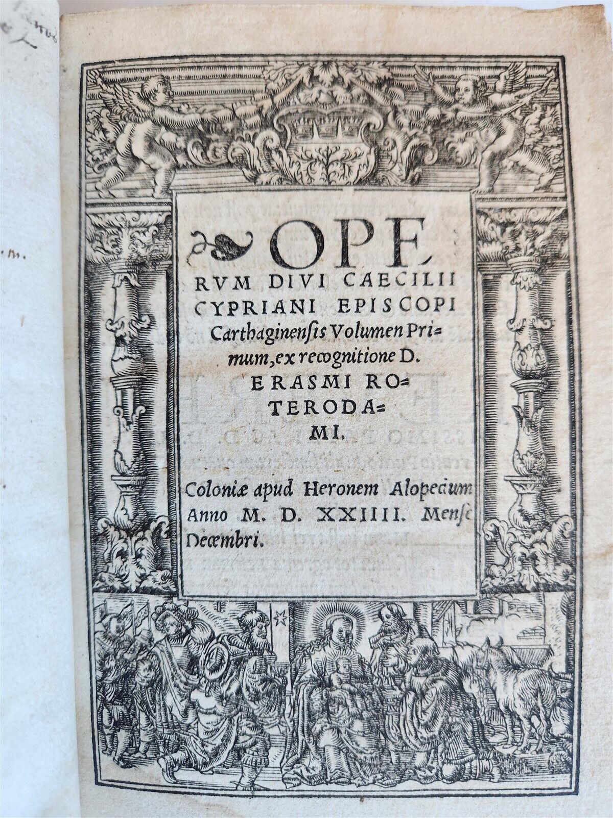 1524 OPERUM DIVI CAECILII CYPRIANI antique 16th CENTURY post-incunabula
