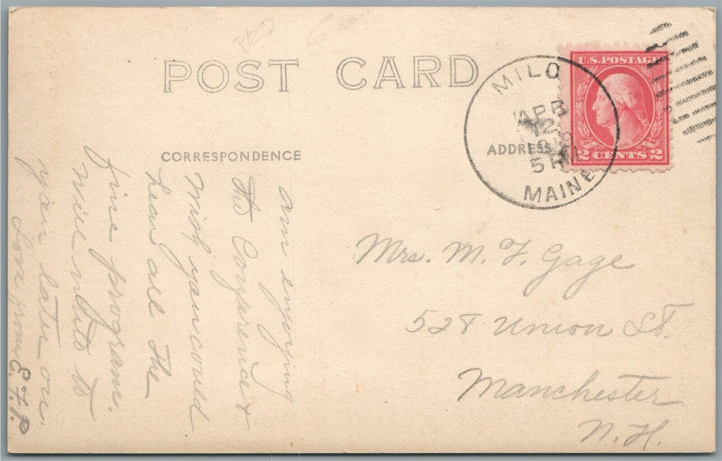 MILO ME M.E. CHURCH ANTIQUE REAL PHOTO POSTCARD RPPC