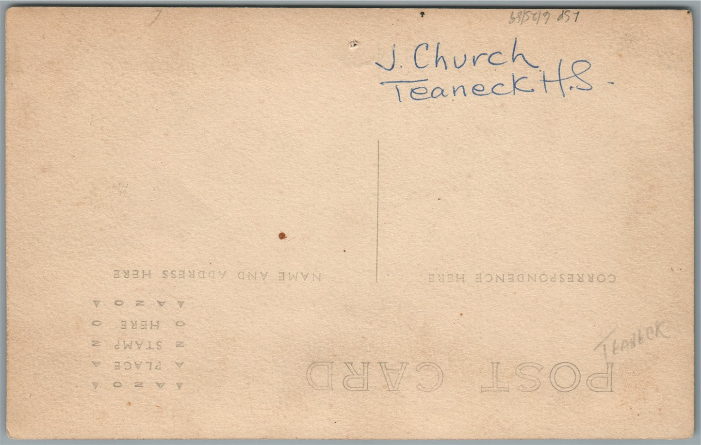 TEANECK NJ CHURCH ANTIQUE REAL PHOTO POSTCARD RPPC