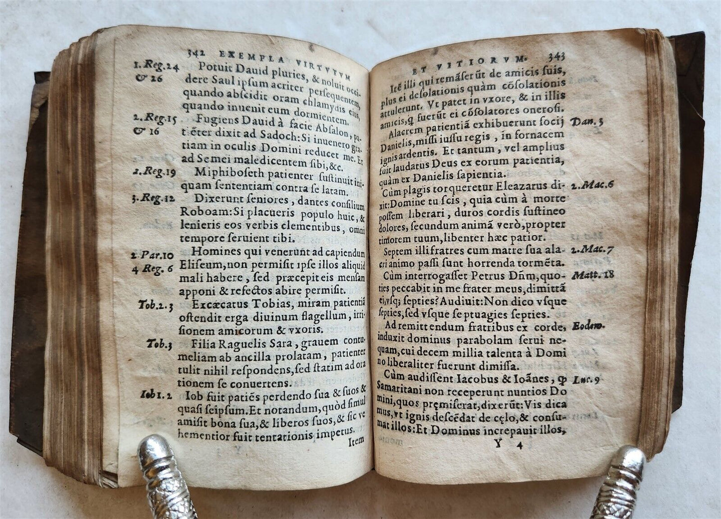 1574 BIBLE of POOR Nicolas de Hanappes antique Virtutum vitiorum Biblia pauperum