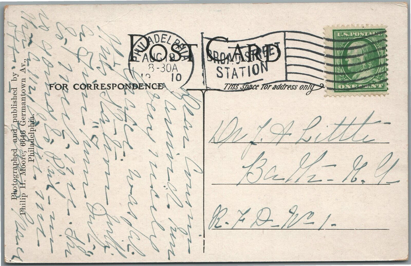 ARDMORE PA RAILROAD STATION RAILWAY DEPOT ANTIQUE POSTCARD