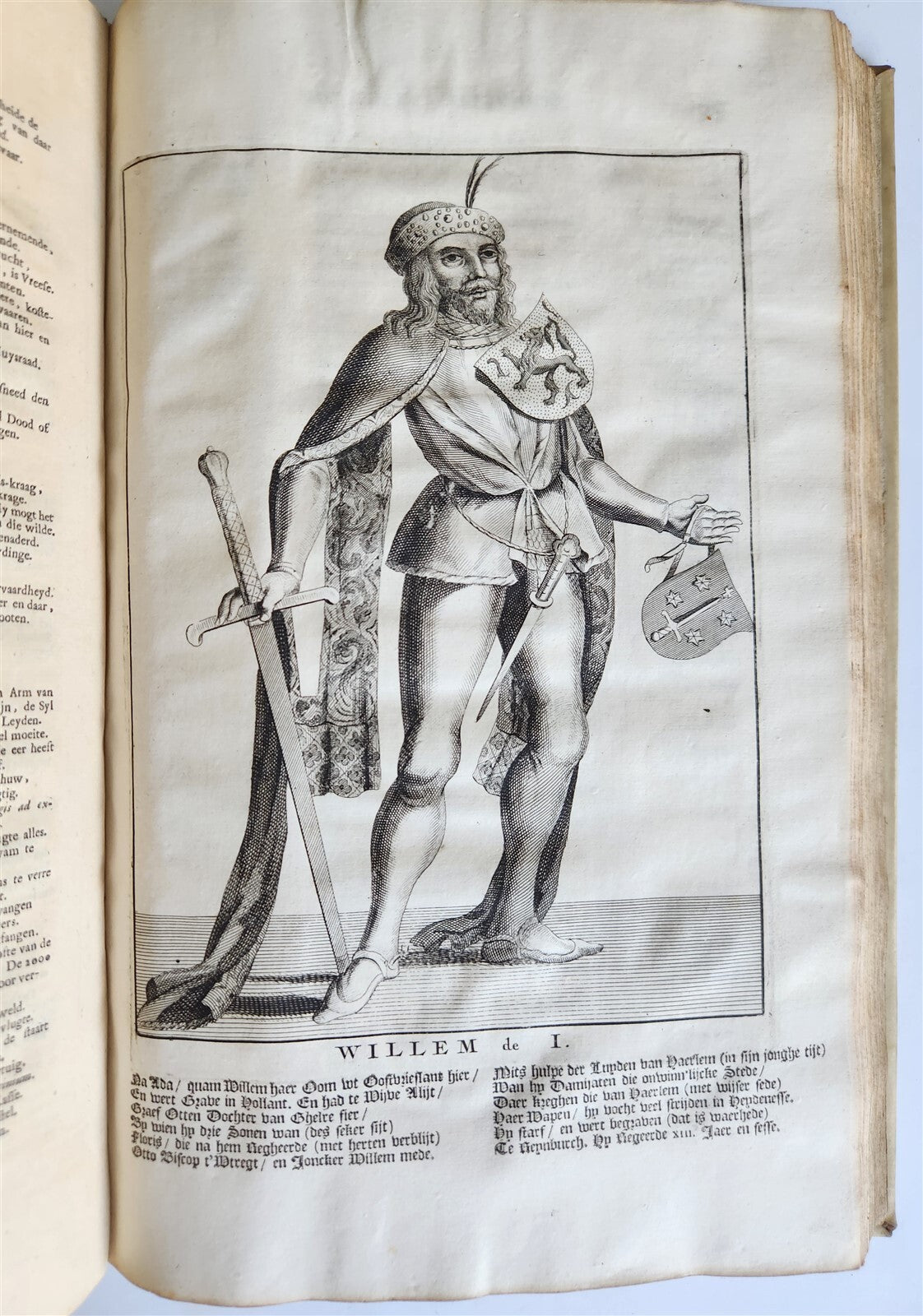 1699 CHRONICLE of COUNTS of HOLLAND antique ILLUSTRATED FOLIO vellum bound