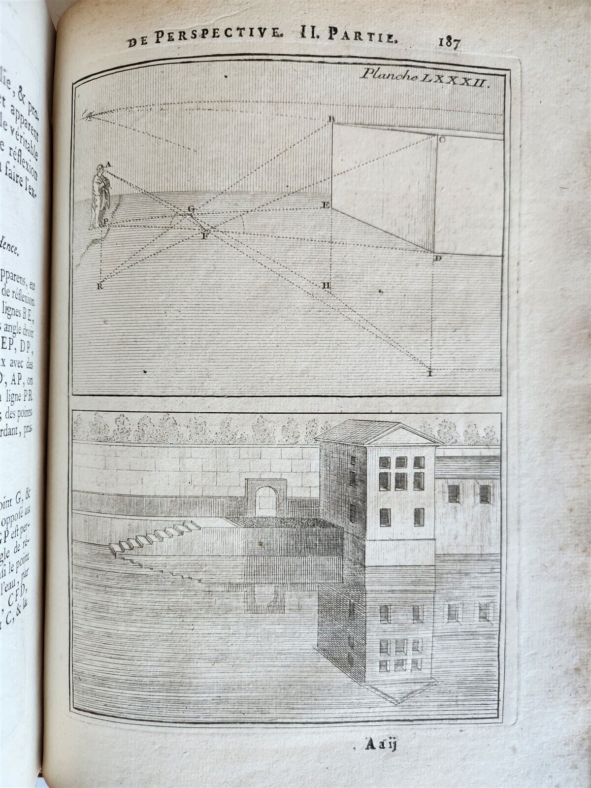 1750 TREATISE on PERPECTIVE for USE of ARTISTS antique ILLUSTRATED w/ 110 PLATES