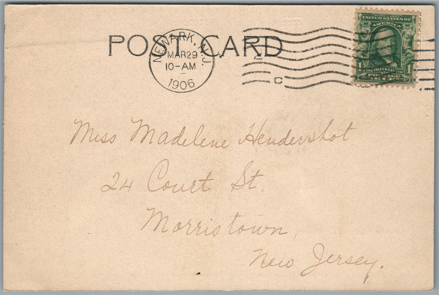 EAST ORANGE NJ PUBLIC LIBRARY ANTIQUE POSTCARD