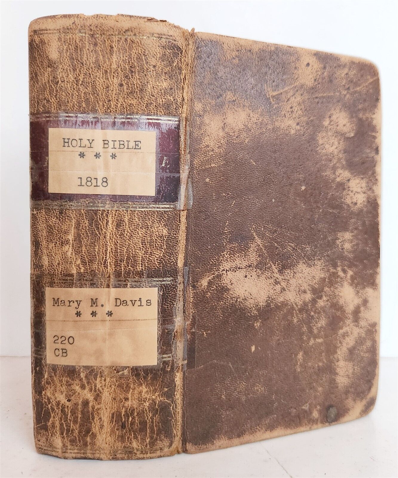 1818 BIBLE in ENGLISH antique BOSTON Americana OLD & NEW TESTAMENT