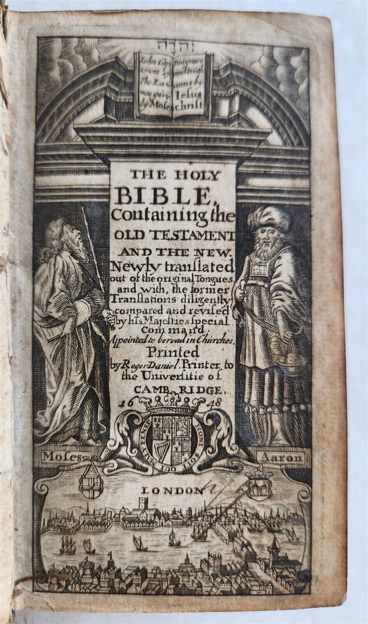 1648 BIBLE in ENGLISH antique Old & New Testament LONDON - Roger Daniel