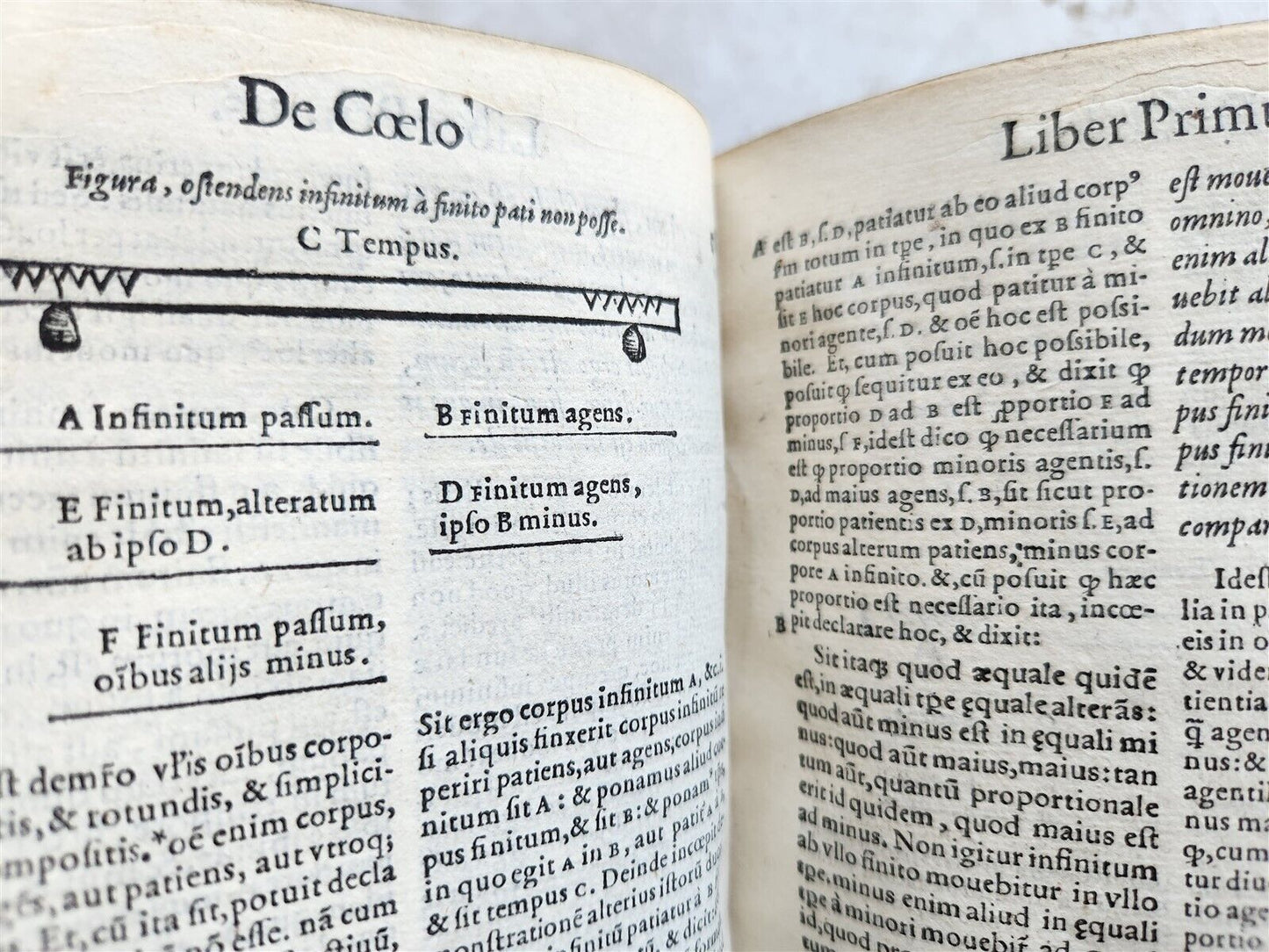 1574 ARISTOTLE antique ILLUSTRATED COSMOLOGICAL TREATISE DE COELO 16 cent VELLUM