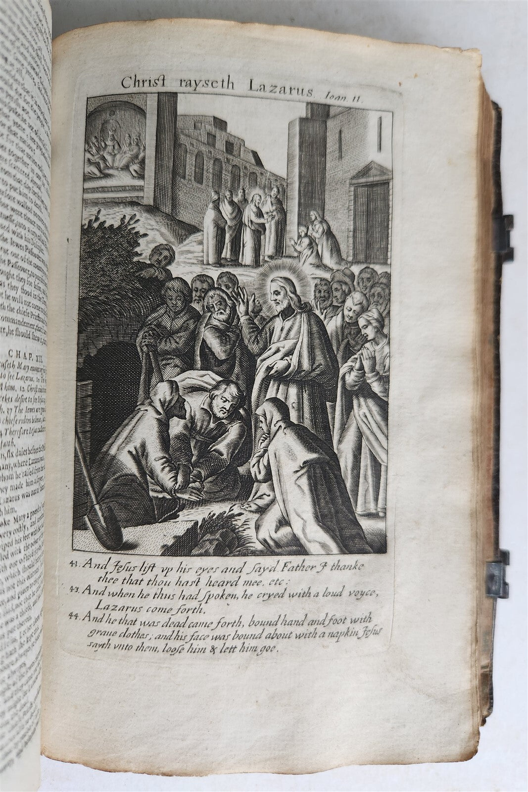 1631-34 BIBLE in ENGLISH ILLUSTRATED NEW TESTAMENT COMMON PRAYERS PSALMS antique