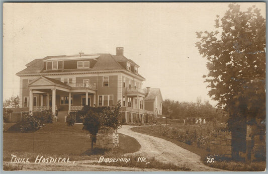 BIDDEFORD ME TRULL HOSPITAL ANTIQUE REAL PHOTO POSTCARD RPPC
