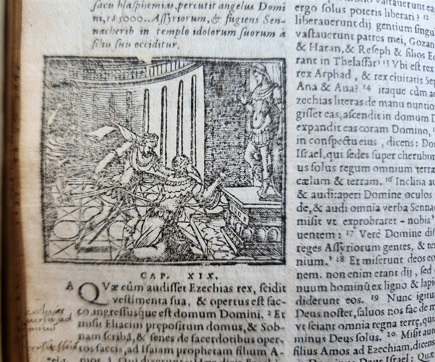 1563 BIBLE in LATIN antique ILLUSTRATED 16th century BIBLIA