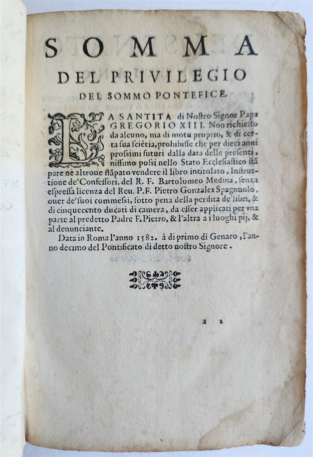 1588 INSTRUCTION for CONFESSORS by Bartolomeo de Medina antique vellum bound
