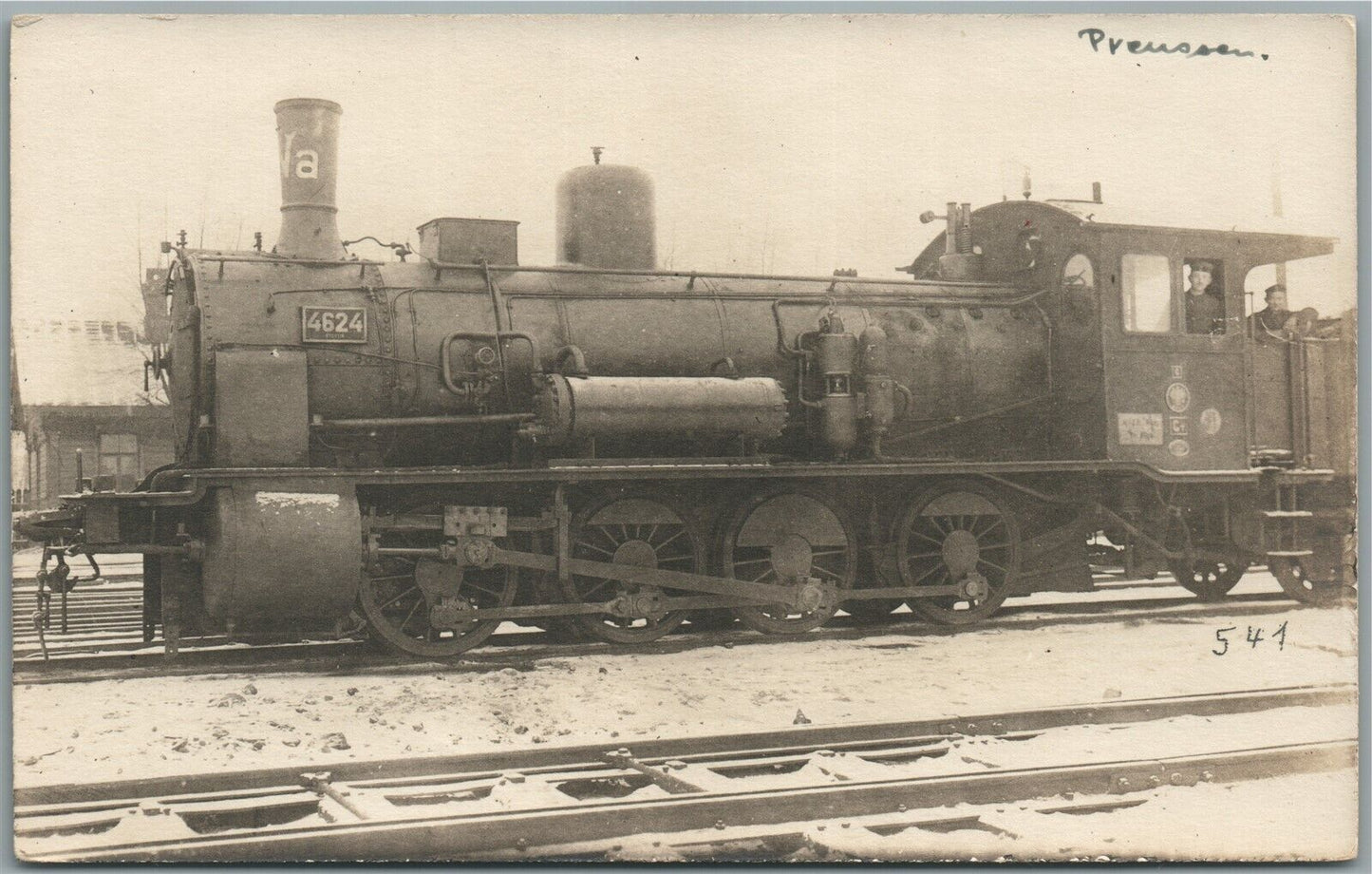 TRAIN ENGINE LOCOMOTIVE RAILWAY railroad ANTIQUE REAL PHOTO POSTCARD RPPC