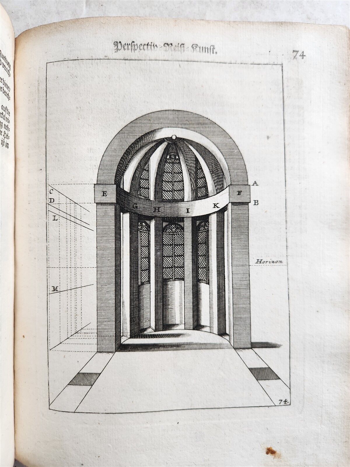 1710 DRAWING PERSPECTIVE for ARTISTS & ARCHITECTS antique ILLUSTRATED 150 PLATES