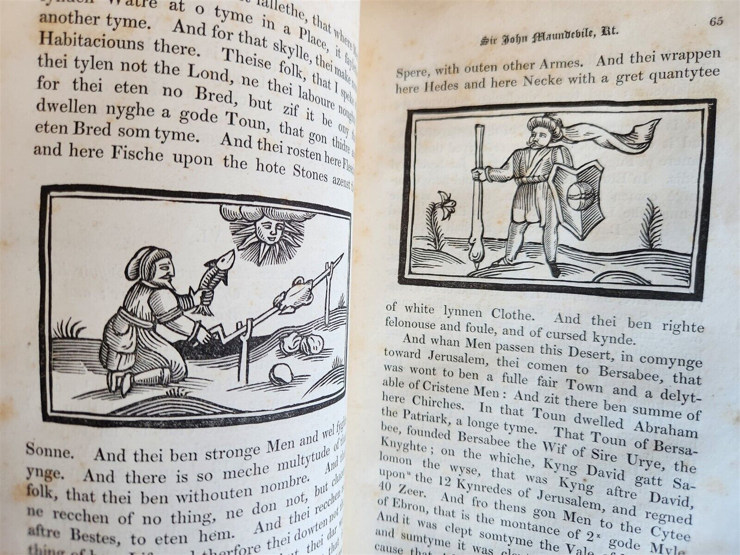 1839 Voiage and Travaile of Sir John Maundevile ILLUSTRATED antique