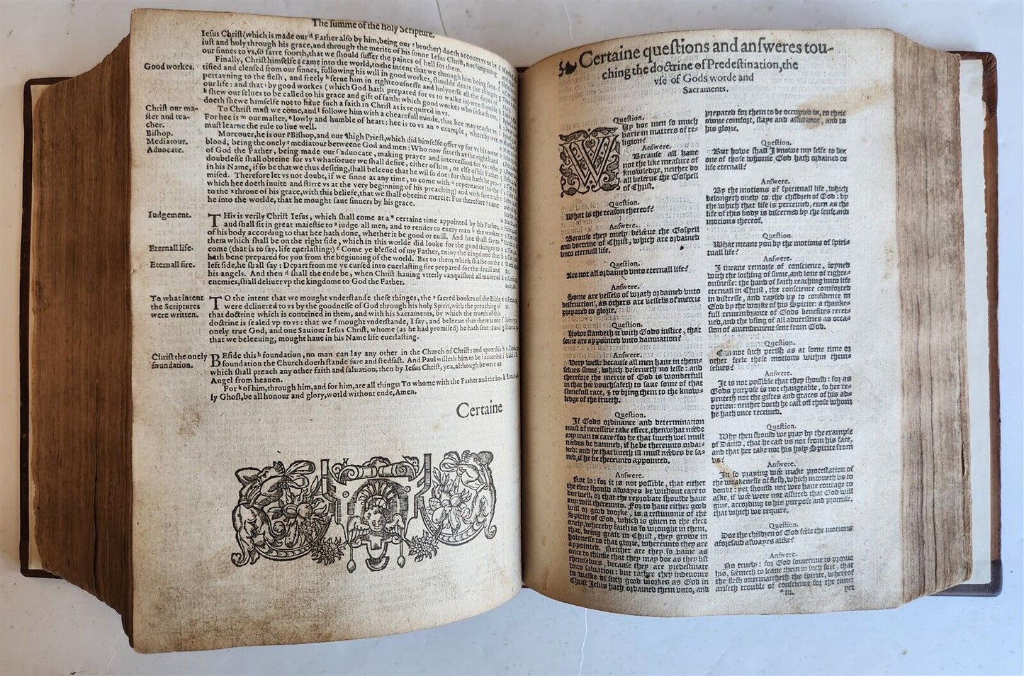 1585 GENEVA BIBLE in ENGLISH antique Old & New Testament 16th CENTURY C. BARKER
