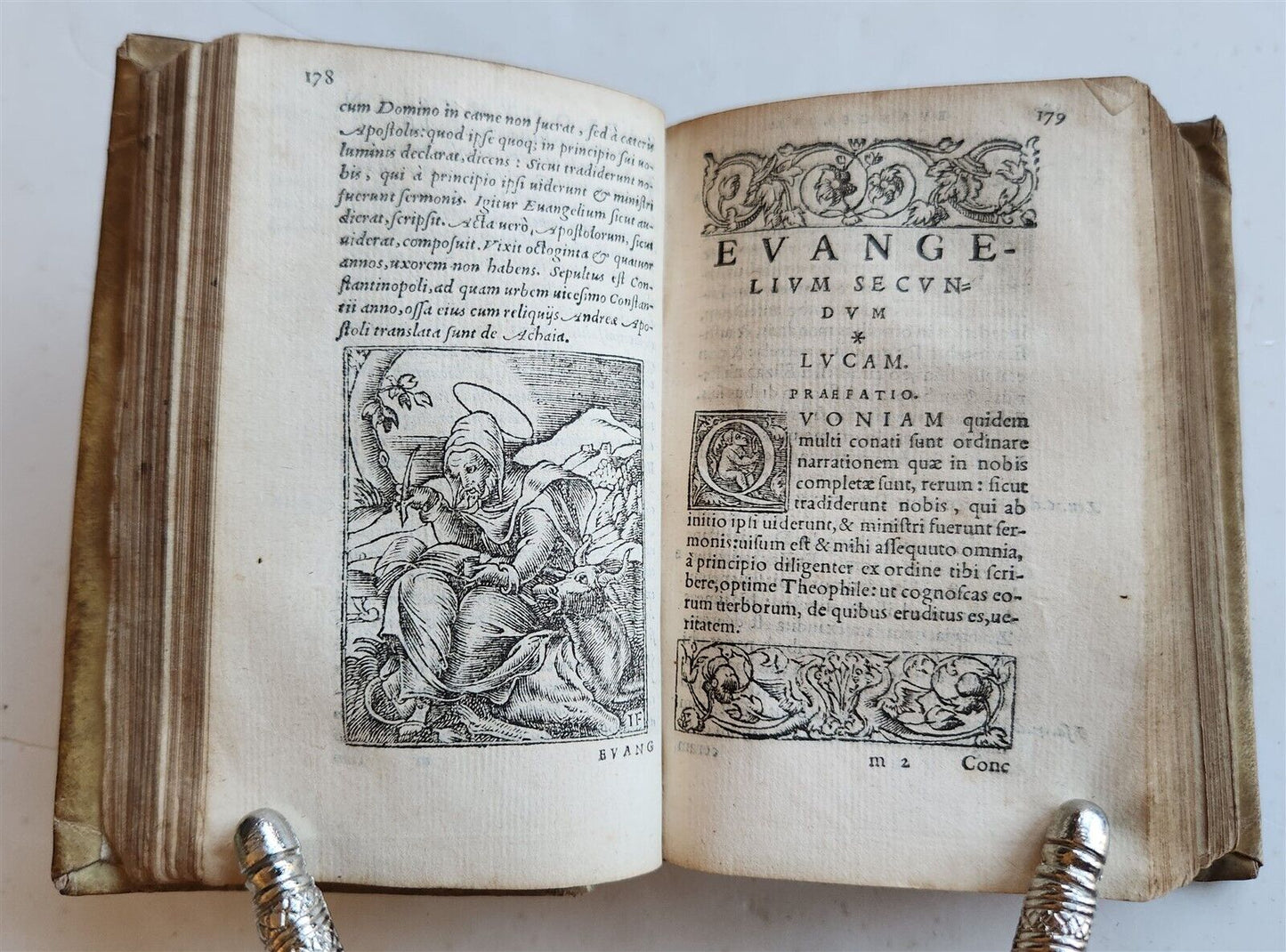 1558 BIBLE IN LATIN ILLUSTRATED antique 16th CENTURY vellum bound NEW TESTAMENT
