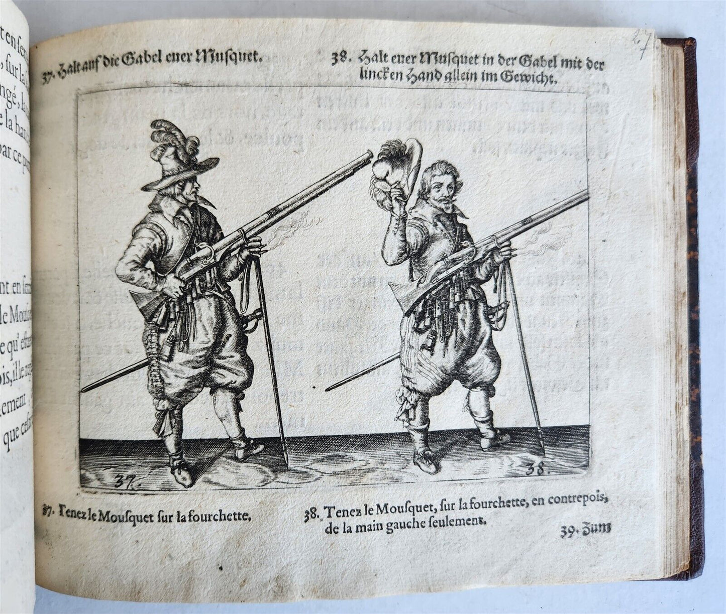1664 ILLUSTRATED MILITARY WORK on TECHNIQUES for HANDLING MUSKET & PIKE antique