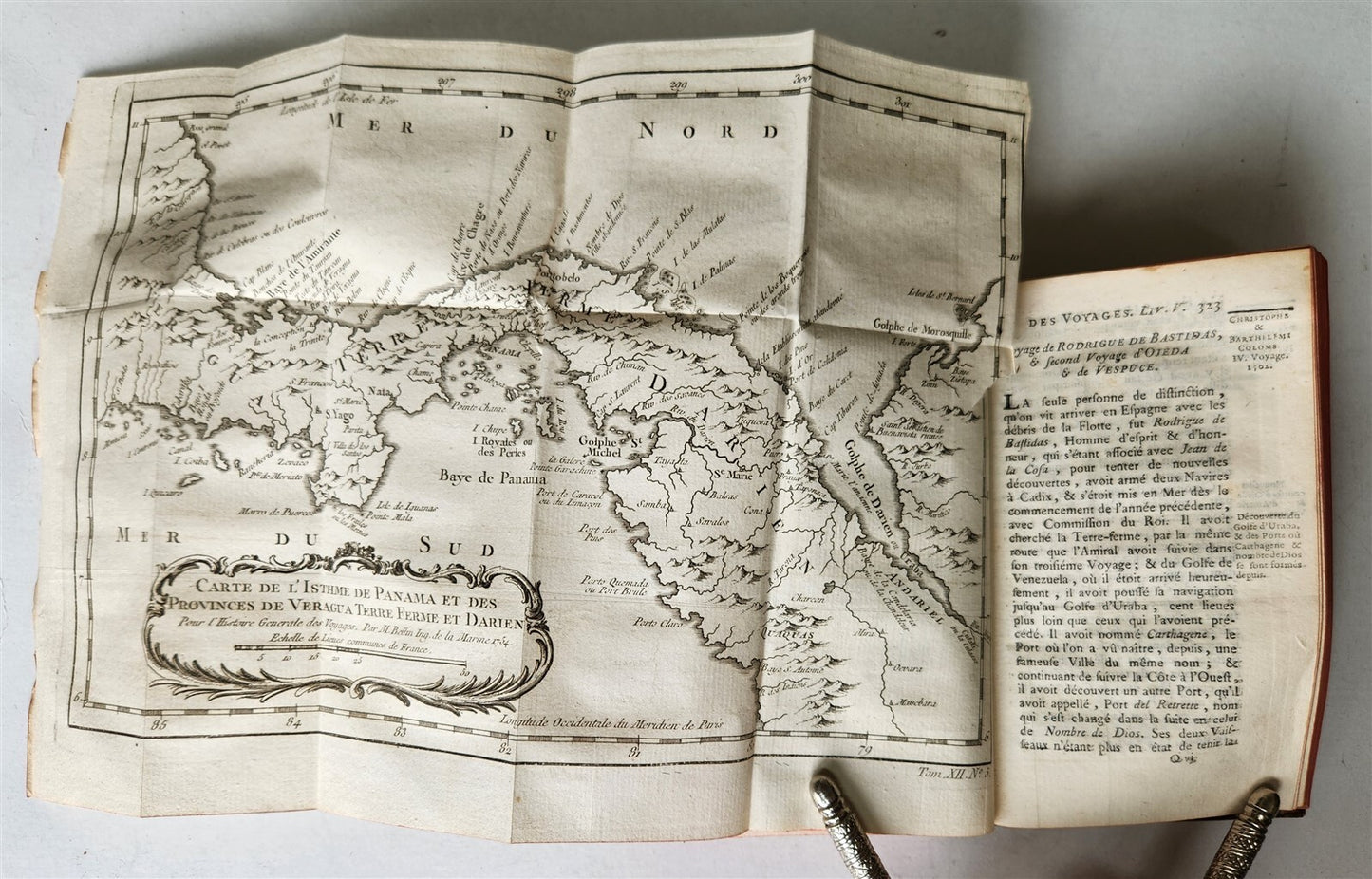 1754 HISTOIRE des VOYAGES antique vol.45 illustrated CUBA PANAMA VENEZUELA