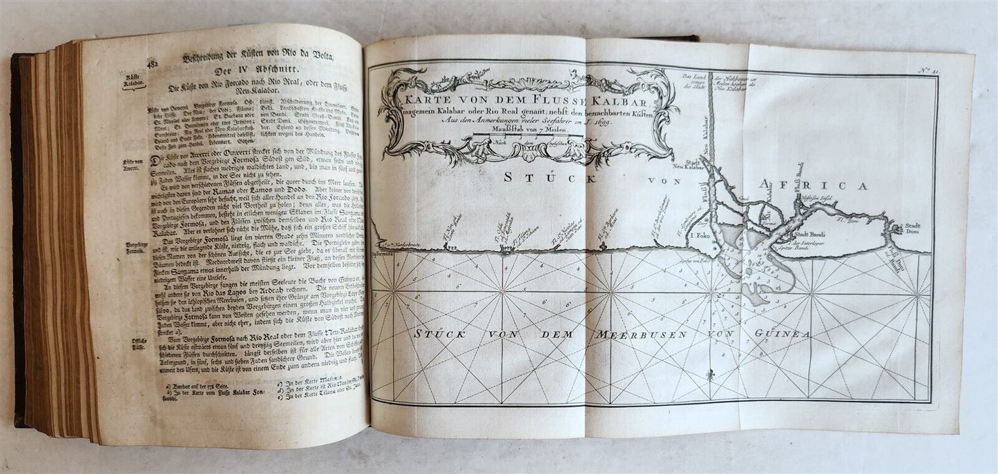 1749 TRAVELS HISTORY ILLUSTRATED antique AFRICA Guinea Benin Angola Loango Congo