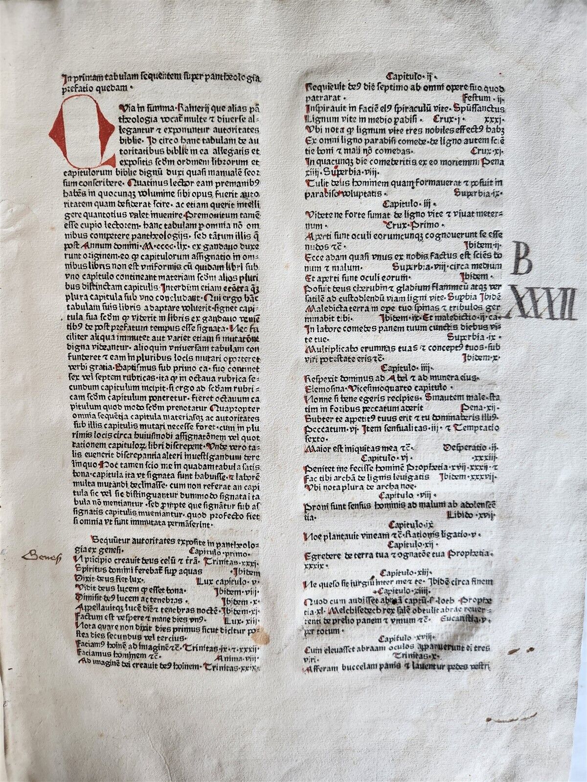 1470s INCUNABULA AMAZING 3 VOLUMES FOLIO SET antique INCUNABLE Pantheologia