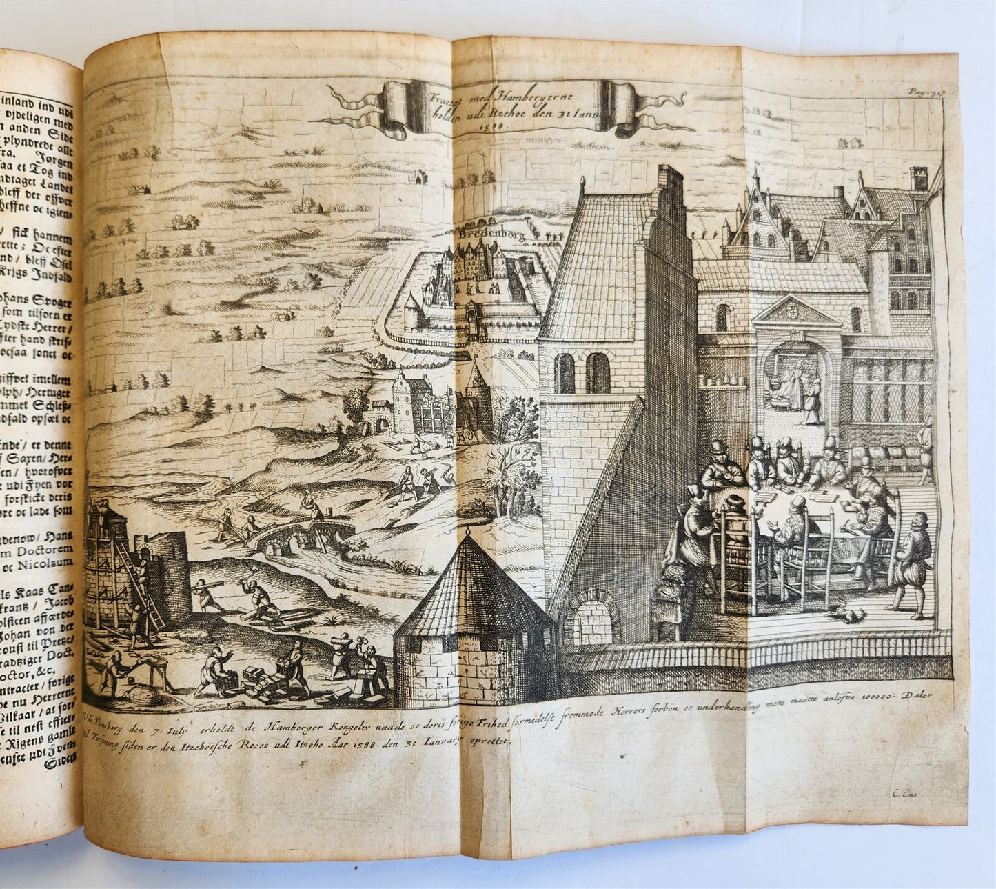1680 CHRONICLE of DENMARK antique FULLY ILLUSTRATED rare Peder Hanson Resen