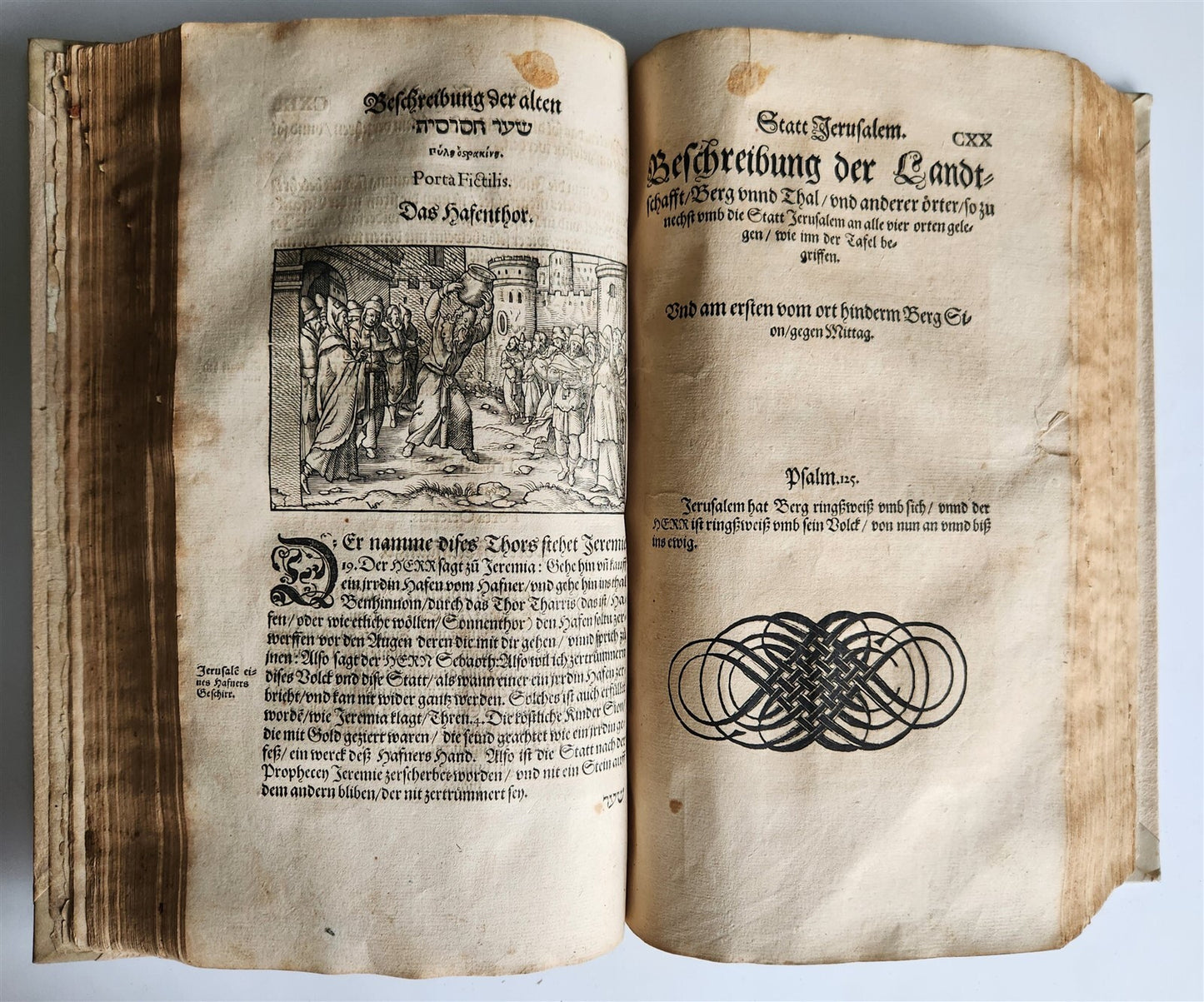 1563 JERUSALEM ANCIENT CAPITAL of JEWS antique ILLUSTRATED FOLIO in GERMAN