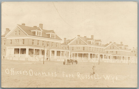FORT RUSSELL WY OFFICER'S QUARTERS ANTIQUE REAL PHOTO POSTCARD RPPC
