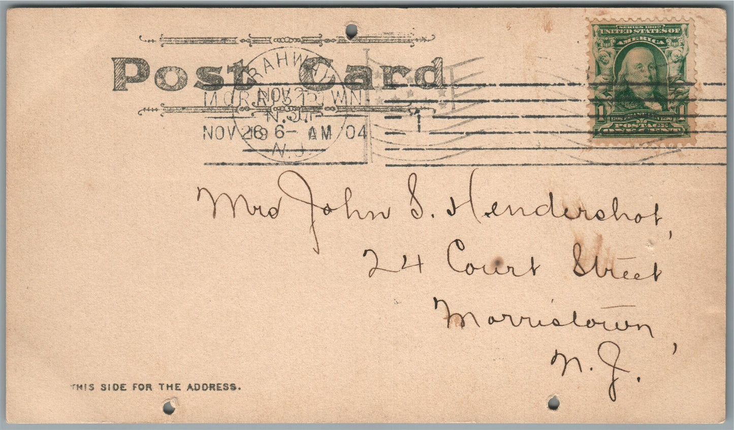 RAHWAY NJ PUBLIC LIBRARY ANTIQUE REAL PHOTO POSTCARD RPPC