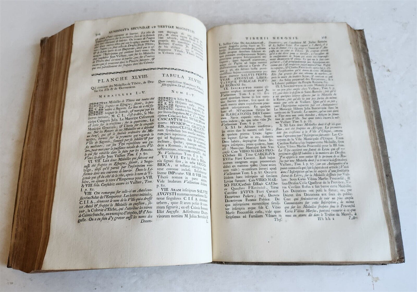 1742 NUMISMATIC ILLUSTRATED FOLIO medal collection of Queen of Sweden antique