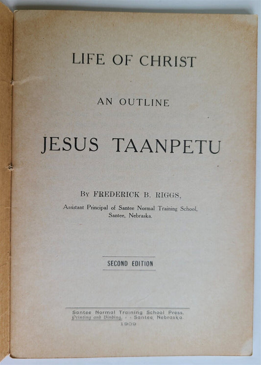 1909 DAKOTA INDIAN LANGUAGE LIFE OF CHRIST antique AMERICANA ILLUSTRATED w/ MAPS