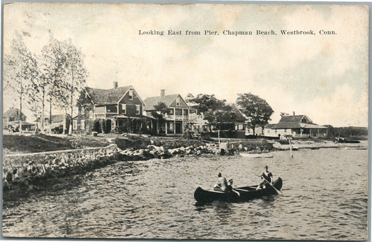 WESTBROOK CT CHAPMAN BEACH ANTIQUE POSTCARD