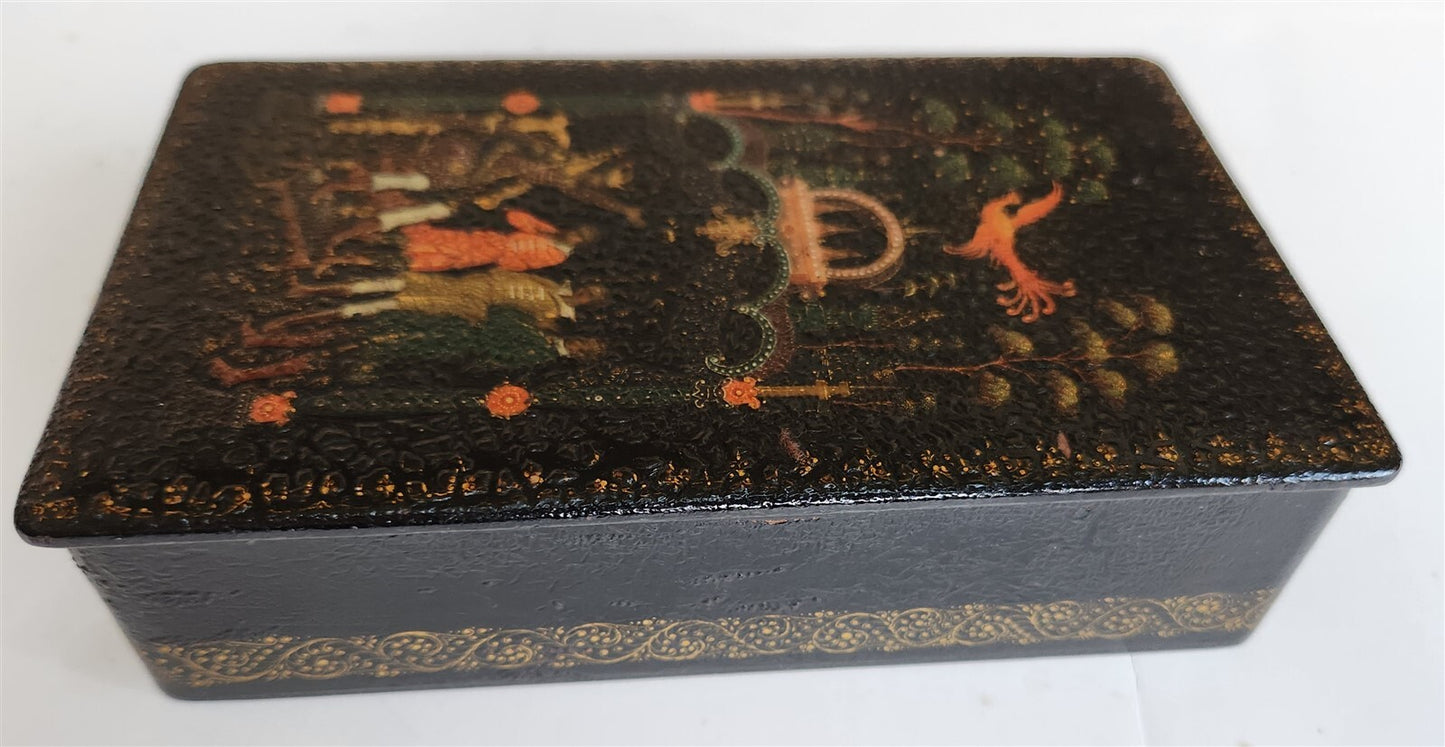 RUSSIAN PALEKH SCHOOL AMAZING QUALITY VINTAGE pre-WAR LACQUER BOX