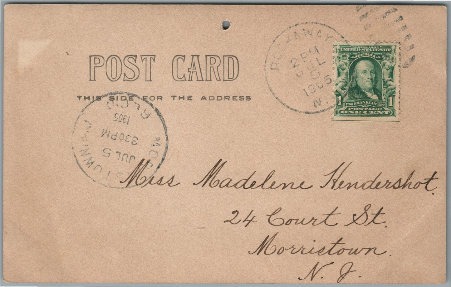 ROCKAWAY NJ BIRDS EYE VIEW ANTIQUE REAL PHOTO POSTCARD RPPC